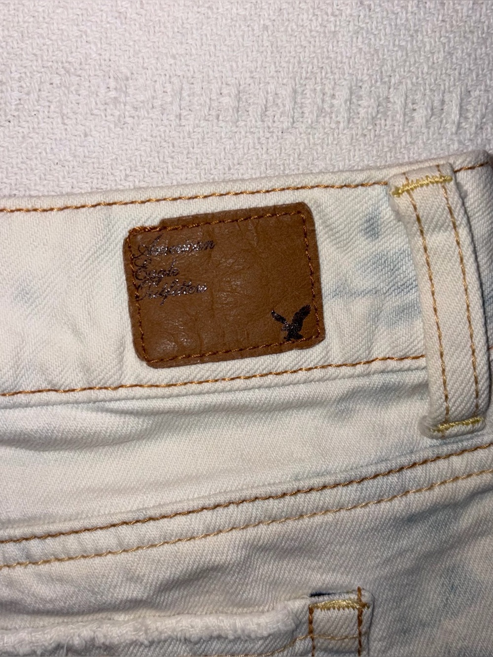 Vintage American Eagle Y2K Low Rise Micro Mini Denim Shorts Size 4 2000s - Picture 3 of 7